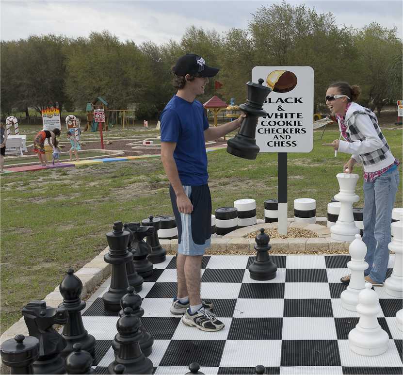 Play checkers and chess at Orlando area's Sweet Escape vacation home rental