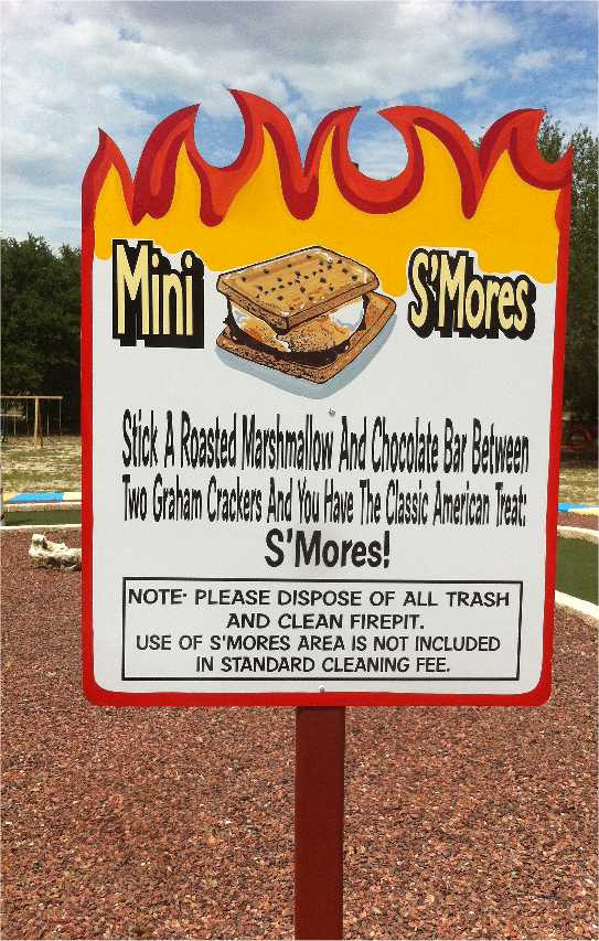 Smores pit at vacation home rental