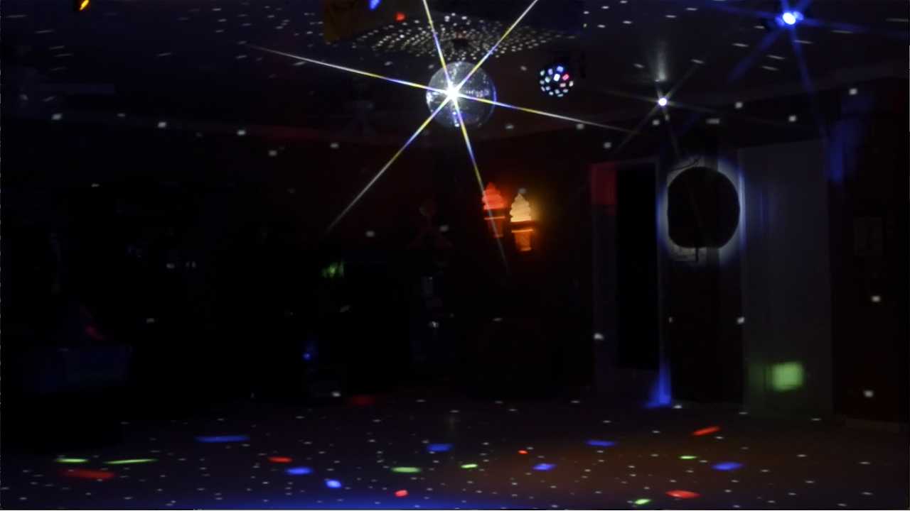 Strobe lights and disco at a private vacation home rental near Orlando